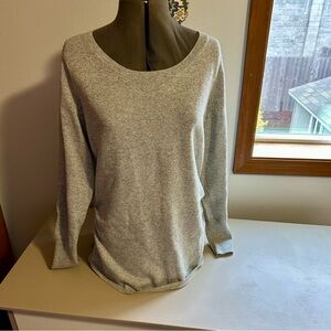 Banana Republic Gray and Silver metallic Knit Sweater